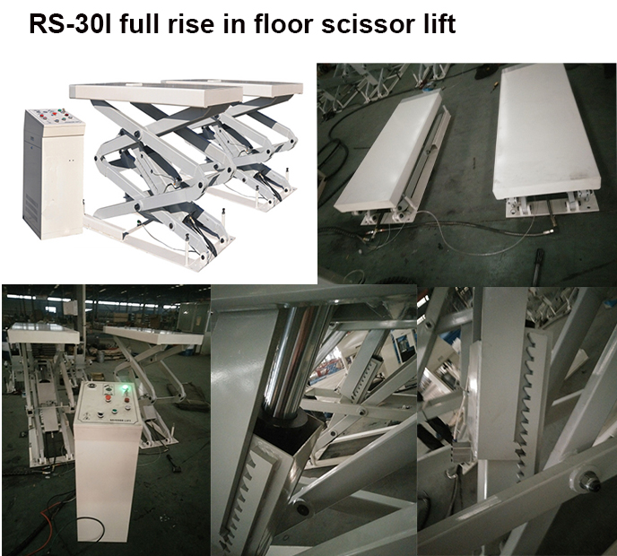 Full rise in floor scissor lift