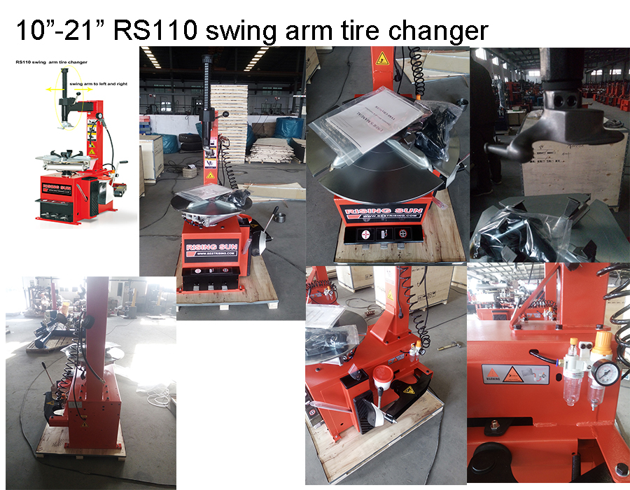 RS110 swing arm tire changer machine